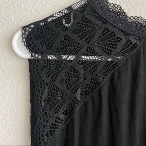 Black Tank with Lace Accents (Never Worn)